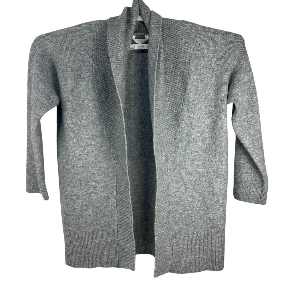 Time And Tru Womens Grey Open Front Cardigan Sweater L 12-14